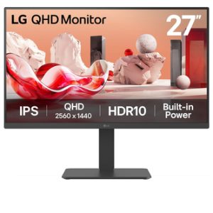 LG 27BA45QB-B.AEU 68,58cm 27Zoll IPS QHD 16:9 75Hz 350cd/m2 5ms HDMI DP  2x5W Speakers Headphone out KVM Auto Pivot