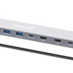MANHATTAN USB-C PD 10-in-1 Dual Monitor Dockingstation 2xHDMI 4K60Hz 3xUSB-A 1xUSB-C 5Gbit/s USB-C PD 100W SD/MicroSD Gb-RJ45