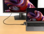 MANHATTAN USB-C PD 4-in-1 Mobile Dockingstation 100W HDMI 4K30Hz USB-A 10 Gbit/s 3,5mm Klinke Passthrough-Ladeanschluss Aluminium – Bild 2