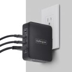 STARTECH.COM 140W USB-C-Wandladegerät 3x USB-C/1x USB-A PD 3.1 Internationaler GaN-Ladegerät fur MacBook/Dell XPS/Inspiron – Bild 2