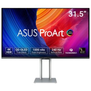 ASUS ProArt OLED PA32UCDM 80,01cm 31,5Zoll QD-OLED UHD 16:9 240Hz 250cd/m2 0.1ms HDMI USB Hub: USB 3.2 G2 Type-A 1x USB 3.2 Gen 2