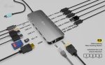 I-TEC USB-C Metal NanoDock 2xHDMI 1xUSB-C Video 1xGLAN 1xAudio/Mic 1xSD/microSD 1xUSB 3.2 3xUSB-C 3.2 Gen2 2xUSB 2.0 PD140W+charger – Bild 4
