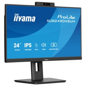 IIYAMA 60,96cm 24Zoll IPS-panel 1920x1080 Windows Hello Webcam 5MP Auto Focus 15cm Height Adj. Stand 4ms 250cd/m2 Speakers HDMI DP