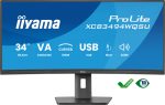 IIYAMA XCB3494WQSU-B1 86,36cm 34Zoll UW Curved VA-panel 3440x1440 120Hz 350cd/m2 04ms MPRT Speakers DisplayPort 2xHDMI USB HUB – Bild 6