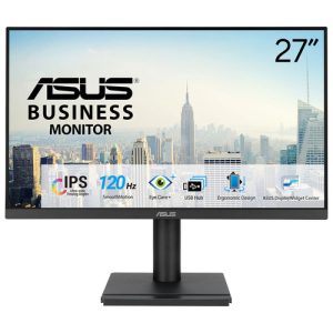 ASUS VA279QGS 68,58cm 27Zoll IPS WLED FHD 16:9 120Hz 350cd/m2 1ms HDMI DP D-Sub USB Hub: 4xUSB 3.2 G1 Type-A Black