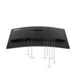 LENOVO ThinkVision T34WD-40 LED monitor curved 86,36cm 34Zoll 3440x1440 UWQHD 120Hz VA 300cd/m2 3000:1 HDR10 4ms HDMI DisplayPort – Bild 2