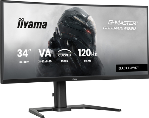 ALS-48024984-a56087524af086d5 IIYAMA GCB3482WQSU-B1 86,36cm 34Zoll VA 3440x1440 500cd/m2 0.6ms 2xHDMI DP USB – Bild 1