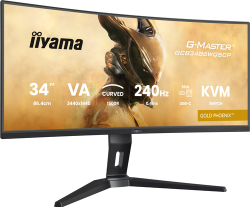 ALS-48024986-e3a7ae7027add682 IIYAMA GCB3486WQSCP-B1 86,36cm 34Zoll VA 3440x1440 500cd/m2 0.4ms 2xHDMI 2xDP USB – Bild 1
