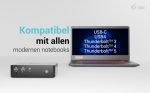 I-TEC Thunderbolt 5 Quattro Display DS 2xTB5 2xHDMI 1x2,5GLAN 1xAudio/Mic 1xUSB-C Gen2 4xUSB-A Gen2 SD+TF Kartenleser PD 140W KL – Bild 3