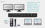 I-TEC USB-C KVM Docking station for 3 Hosts 2xHDMI 1xGLAN 1xUSB-C Gen2 3x USB-A Gen2 2x USB-A 1.1 1xAudio 1xMic PD 1x 92W/2x 65W – Bild 4