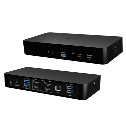 ALS-48052430-aa3746fcc297480e I-TEC Universal Intelligent Dual Display DS 2xHDMI 2xDP 1xGLAN 2xUSB-C Gen2 3xUSB-A Gen2 2xUSB-A Gen1 1xAudio/Mic PD100W KL – Bild 1