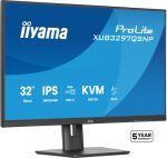 IIYAMA XUB3297QSNP-B1 81,28cm 32Zoll IPS-panel 2560x1440 350cd/m USB-C Dock LAN/95W PD/DP-OUT KVM USB 3x3.2+1xC 1ms