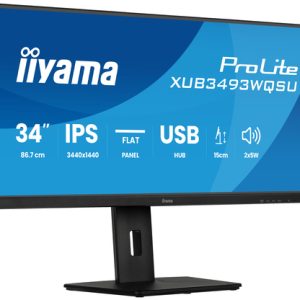 IIYAMA XUB3493WQSU-B6 86,36cm 34Zoll UW IPS-panel 3440x1440 120Hz 21:9 400cdm 1000:1 1ms