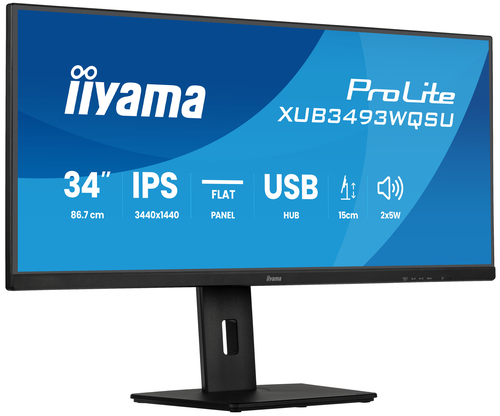 ALS-48060778-19d38ee72805f555 IIYAMA XUB3493WQSU-B6 86,36cm 34Zoll UW IPS-panel 3440x1440 120Hz 21:9 400cdm 1000:1 1ms – Bild 1