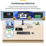 STARTECH.COM USB-C-Dockingstation USB4 Dreifach 4K60Hz-Monitore 100W Laptop-Ladung 2,5GbE Notebook Dock Nicht fur macOS – Bild 4