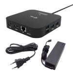 I-TEC USB-C Dual HDMI DS 2xHDMI 1xGLAN 2xUSB-A 3.2 2xUSB 2.0 1xUSB-C Gen2 1xUSB-C Gen1 1xAudio/Mic Jack 1x100W USB-C PD+Charger 100W
