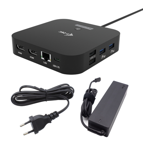 ALS-48068807-ef188cf921ede4d0 I-TEC USB-C Dual HDMI DS 2xHDMI 1xGLAN 2xUSB-A 3.2 2xUSB 2.0 1xUSB-C Gen2 1xUSB-C Gen1 1xAudio/Mic Jack 1x100W USB-C PD+Charger 100W – Bild 1