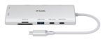 D-LINK DUP-A01 10-in-1 USB-C Hub 2x HDMI 4K 1x PD 1x SD/TF3.0 1x USB-A 10G 2x USB-C 10G 1x USB-A 1x RJ-45