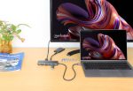 MANHATTAN USB-C PD 4K Dockingstation USB C-Stecker auf HDMI 4K60Hz 3x USB-A USB-C 5Gbit/s USB-C PD 100W SD/MicroSD RJ45 Gigabit grau – Bild 6