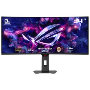 ASUS ROG Strix OLED XG34WCDG 86,36cm 34Zoll QD-OLED UWQHD Curved 1800R 175Hz 250cd/m2 0.03ms 2xHDMI DP USB-C 2xUSB 3.2 G1 USB 2.0
