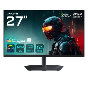 GIGABYTE MO27Q2A Gaming Monitor 27inch QD-OLED 2560x1440 QHD 280Hz 250cd/m2 2xHDMI 2.1 1xDP 1.4