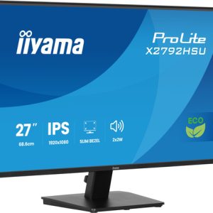 IIYAMA X2792HSU-B1 68,58cm 27Zoll IPS FHD 4-side slim bezel EyeSafe 2.0 120Hz 300cd/m2 3ms HDMI DP USB 2x3.2 Speakers