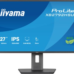 IIYAMA XB2792HSU-B1 68,58cm 27Zoll IPS FHD 4-side slim bezel EyeSafe 120Hz 300cd/m2 3ms HDMI DP USB 2x3.2 Speakers 15cm Height Adj.