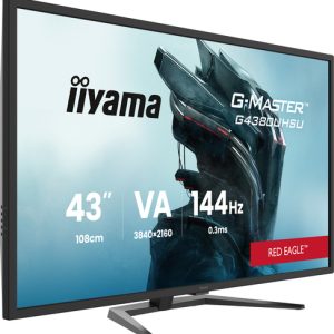 IIYAMA G4380UHSU-B2 G-Master Red Eagle 109,22cm 43Zoll VA UHD 144Hz 550cd/m2 0.4ms FreeSync 2xHDMI 2xDP 4xUSB 3.2 2x7W Speakers