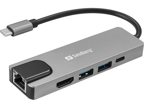 ALS-48102374-75c9fb8baf8352f1 SANDBERG USB-C 5in1 Travel Dock Saver – Bild 1