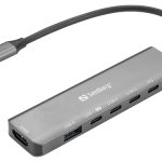 SANDBERG USB-C 6-in-1mediaDock