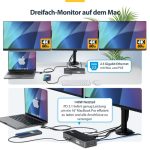STARTECH.COM USB-C Dockingstation fur Drei Monitore 140W Laptop-Ladestation fur MacBook Pro und Windows 4K 60Hz HDMI oder DisplayPor – Bild 4