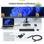 STARTECH.COM USB-C Dockingstation fur Drei Monitore 140W Laptop-Ladestation fur MacBook Pro und Windows 4K 60Hz HDMI oder DisplayPor – Bild 5
