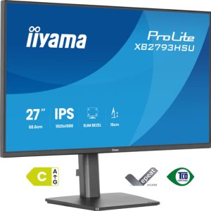 IIYAMA XB2793HSU-B1 68,58cm 27Zoll IPS FHD 120Hz 350cd/m2 1ms 1500:1 HDMI DP Speakers 2xUSB 2.0 Speakers 15cm Height Adj.