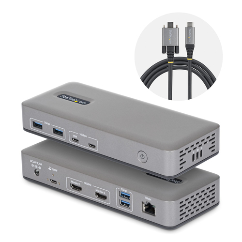 ALS-48287332-547dd5952bd3e31a STARTECH.COM USB-C Dockingstation Dual 4K 60Hz HDMI MST Dock 100W Power Delivery Laptop-Ladung 1GbE treiberlos Windows – Bild 1