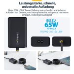 STARTECH.COM 65W USB-C Laptop Charger 1.5m Tethered USB-C Cable Power Adapter Brick for Dell XPS HP ProBook MacBook Pro – Bild 3