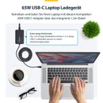 STARTECH.COM 65W USB-C Laptop Charger 1.5m Tethered USB-C Cable Power Adapter Brick for Dell XPS HP ProBook MacBook Pro – Bild 2