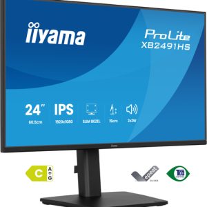 IIYAMA XB2491HS-B1 60,96cm 24Zoll IPS-panel 1920x1080 120Hz 15mc Height Adj. Stand 1ms MPRT 350cd/m HDMI DisplayPort Speakers