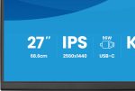 IIYAMA XB2797QSNP-B1 68,58cm 27Zoll IPS-panel 2560x1440 EyeComfort 15cm Height Adj. Stand USB-C Dock LAN/96W PD/DP-OUT USB v.3.2 1ms – Bild 3