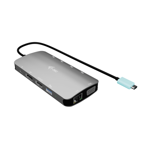 ALS-48617261-1247118216dd9e10 I-TEC USB-C Metal Nano 3x Display Docking Station 1x DP 1x HDMI 1x VGA 1x GLAN 1x USB-C Gen1 4x USB-A Gen1 Power Delivery 100W – Bild 1