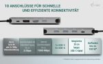 I-TEC USB-C Metal Nano 3x Display Docking Station 1x DP 1x HDMI 1x VGA 1x GLAN 1x USB-C Gen1 4x USB-A Gen1 Power Delivery 100W – Bild 3