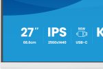 IIYAMA XB2797QSNP-W1 68,58cm 27Zoll IPS QHD 350cd/m2 1ms HDMI DP USB-C KVM USB HUB 2x3.2+2xType C USB-C Dock Speakers Height Adj – Bild 3