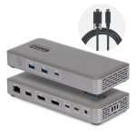 STARTECH.COM USB4 Docking Station Driverless Dual 4K for macOS and Windows Universal USB-C Dock with 100W Laptop Charging