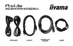 IIYAMA XCB4994DQSU-B1 124,46cm 49Zoll UW Curved VA DQHD 5120x1440 400cd/m2 2ms GtG Speakers 1x DisplayPort 2x HDMI USB HUB 2x3.2 – Bild 6